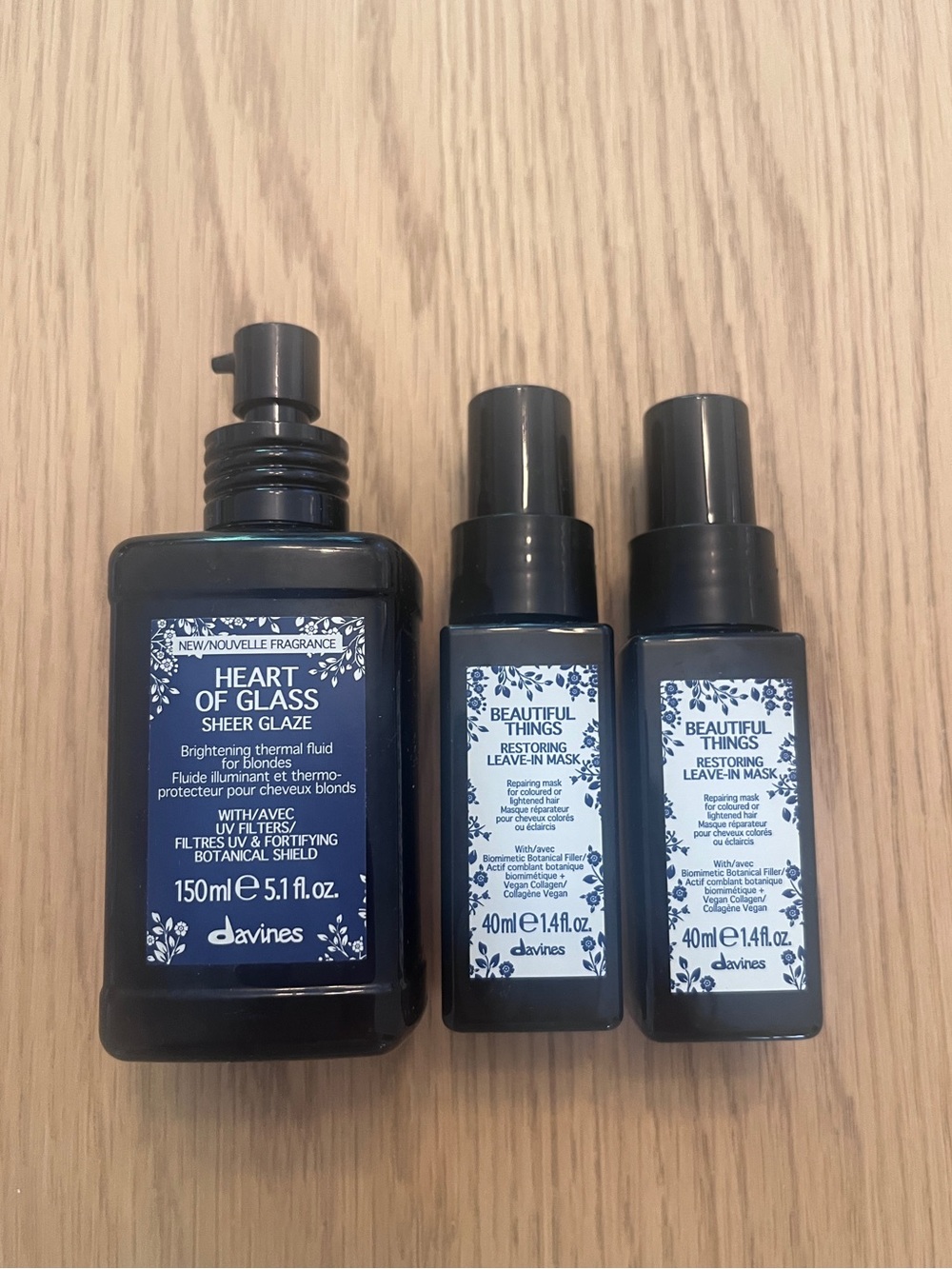 Davines Heart of Glass Sheer Glaze & Beautiful Things Leave-In Mask
